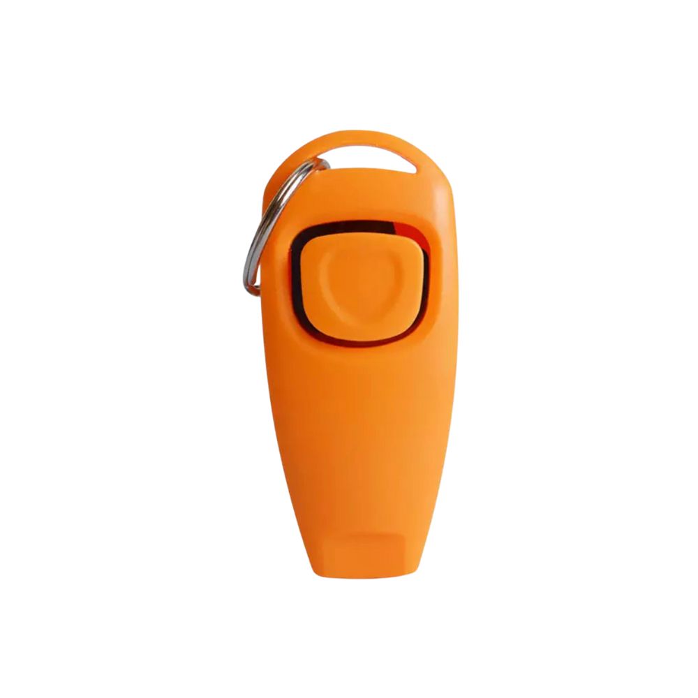 2 in 1 Dog Training Clicker with Whistle - Orange - Hound & Soul