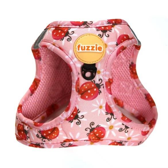 Fuzzie - Adjustable Dog Harness - Ladybug Petals - Large (L)