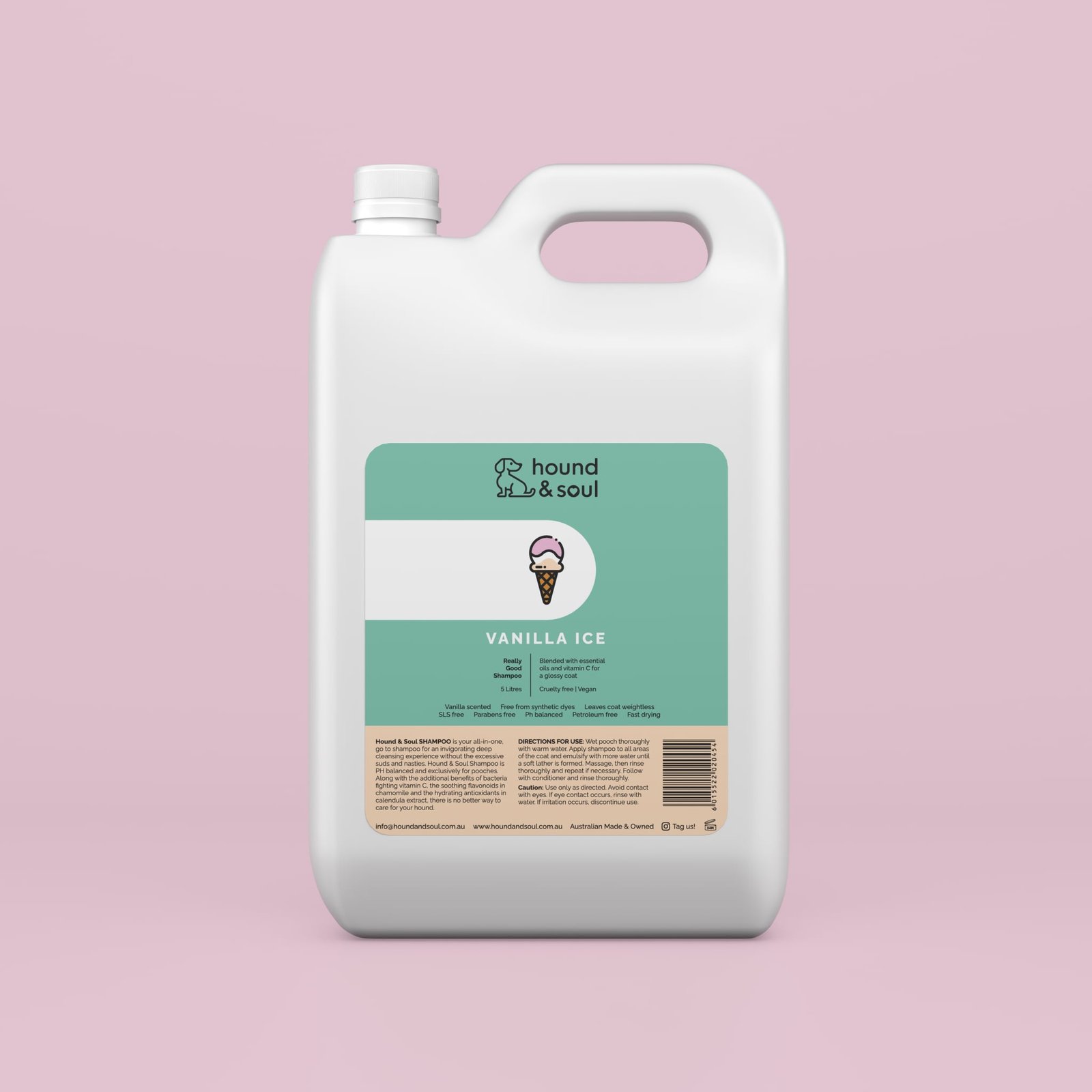 Hound And Soul Vanilla Shampoo 5LT