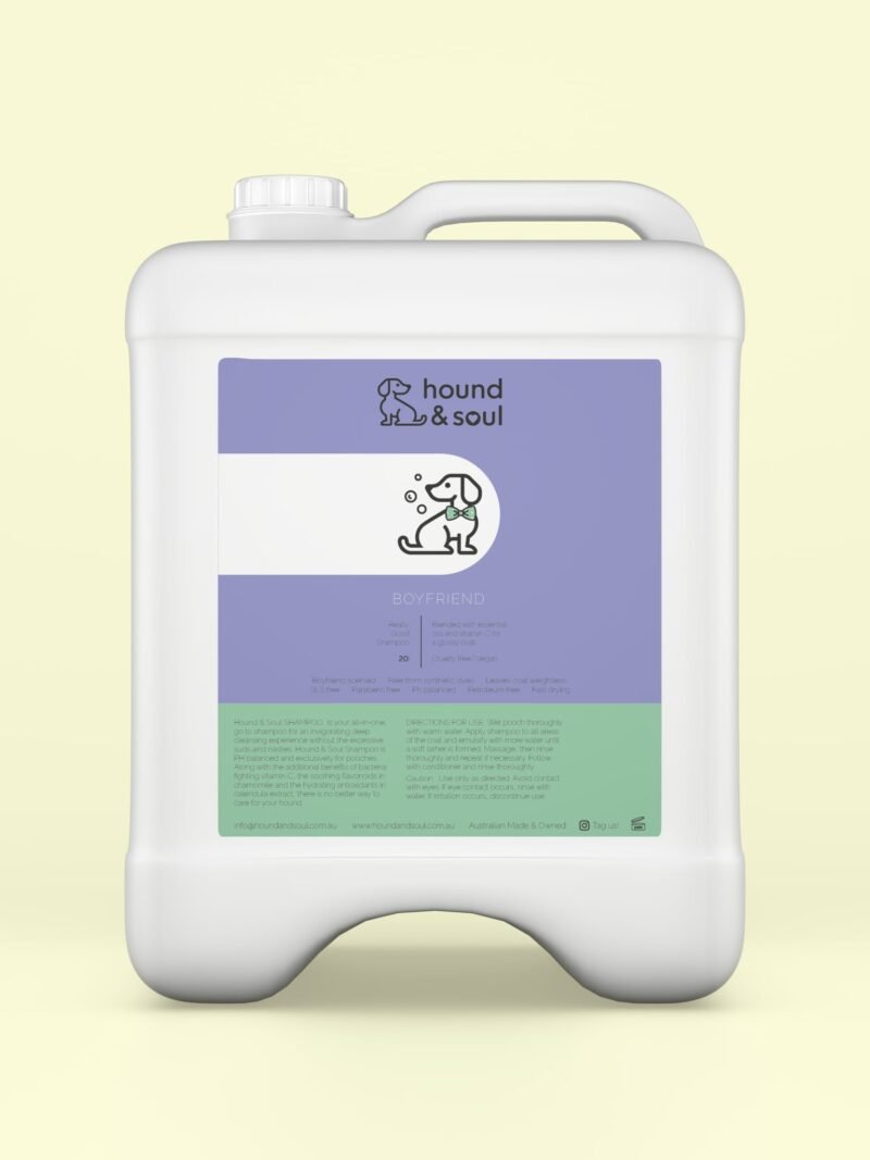 Hound and soul shampoo 20lt Salon Saver, Boyfriend