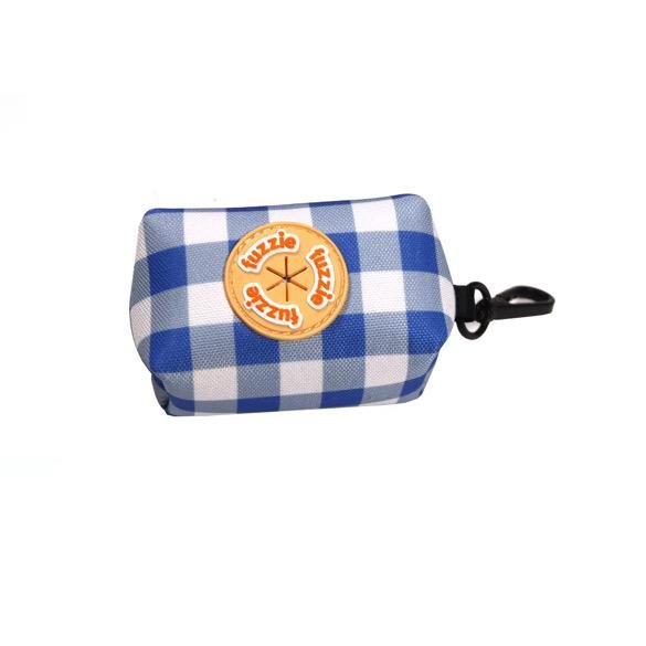 Fuzzie Poop Bag - Gingham Blue