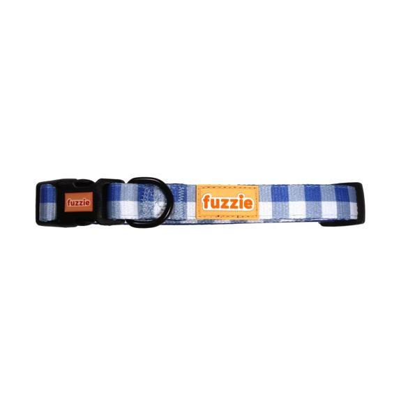 Fuzzie Collar Gingham Blue - Large (L)